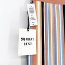 Wilfred NEW Aritzia Sunday Jett Mini Skirt Best Striped Knit Blue Tangerine Women's XS Photo 2