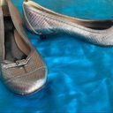 Kate Spade  metallic silver ballet slippers w/heel Photo 9