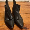 Marc Fisher  | Black Pointed Heeled Booties Chunky Heel Women’s Size 11M Photo 1