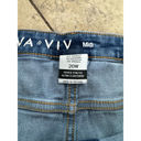 Ava & Viv 5/$35    Womens Shorts Sz 20W Power Stretch Midi Cuffed Blue Denim Jean Photo 3