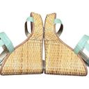 Kate Spade New York Dancer Seafoam Green Calf Straw Wedge Platform $258 Size 8.5 Photo 4