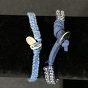 American Eagle Pair of Rope Cord Rhinestone Bracelet Blue  Outfitters AEO Photo 5