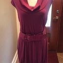 Vintage 1990s Bright Lilac Slip On Dress with Wide Belt Size XL 15/17 Photo 0