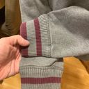 American Eagle  Pullover Sweatshirt, Grey with Maroon Stripes, 100% Cotton, XS Photo 4