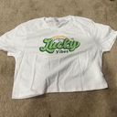 Lucky Vibes Baby Tee White Photo 0