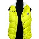 American Eagle Outfitters Women’s Down Puffer Yellow Zipped Hoodie Jacket M Photo 2