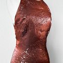 Vintage Beaded Sequin Satin Bodycon Maxi Prom Cocktail Formal Dress Size M Photo 4