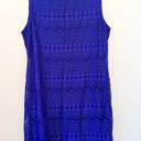 Tiana B  Dress Blue Embroidered Lace Scoop Neck Shift Dress Sz XXL NWT Photo 9