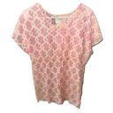 Castaways by Cromper Company Pink Floral Lace Crochet Tunic Top Swim Coverup NWT Photo 1