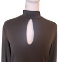 H&M  Bodysuit Black Long Sleeve Mock Turtleneck Keyhole Cut Out Womens Size Large Photo 4