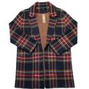 J.Crew NWT  Sophie in Black Stewart Tartan Open-Front Sweater Blazer Cardigan XS Photo 1