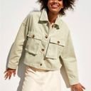 ZARA  green mint denim jacket and or shacket size medium Photo 1