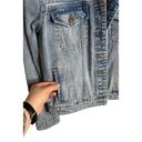 Sam Edelman Jean Jacket Distressed Denim Pockets Size Large EUC Photo 4