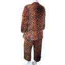 Natori  Womens Size L Pajama Set Animal Print Matching Top And Pants Stretch Photo 5