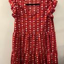 Entro Woman's V-Neck Fit & Flare Red Dress XL Photo 0