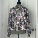 Say What? Green bomber jacket with flowers Photo 1