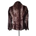 Dennis Basso Dennis by  Brown Faux Fur Moto Jacket, Sz S Photo 1