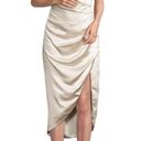 Elliatt  Cassini Midi Satin Dress in Ivory Photo 11