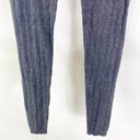 Pink Rose  Gray Ribbed Knit Skinny Mid Rise Leggings Photo 6