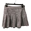 Full Tilt Lavender Plaid Pleated Mini Skirt Size S Photo 0