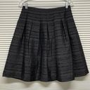 Talbots  NWT Black Textured Sparkle Striped A-Line Pleated Mini Skirt Size 4P Photo 0