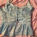 FashioNova baby blue corset top Photo 0