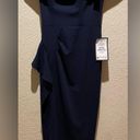 Betsy and Adam NWT Betsy Adam Off The Shoulder Ruffle Dress Navy Blue Size 10 Photo 12