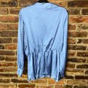 City Chic NWT  Cornflower Blue Simple Luxury Satin Faux Wrap Top Women's XS/14 Photo 7