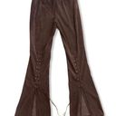 Windsor Brown Suede Lace Up Pants Size 3 Photo 2