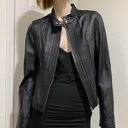 Arden B  Black 100% Genuine Leather Moto Jacket S Photo 4