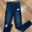 American Eagle  Super Hi Rise Jeggings Dark Blue Jeans Size 0 Photo 3