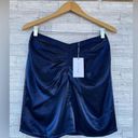 Lovers + Friends  Skirt Blue Black Iridescent Gathered Mini Lined size medium Photo 1