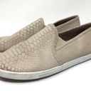 Joie  Womens Size 38.5 US Size 8.5 Snakeskin Embossed Slip On Flat Sneakers Blush Photo 2