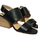 Anthropologie  Silent D leather black heel sandals Photo 0