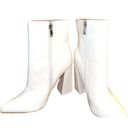 Boohoo White Tall Ankle Boots Photo 3