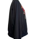 cupio  Floral Embroidered Bomber Jacket Satin Black Womens Size L Full Zip Retro Photo 1