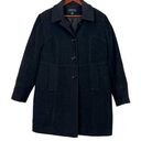 London Fog  Womens Wool Blend Overcoat Black Size XL Photo 0