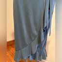 Green Envelope Los Angeles NWTS Green Ruffle Drape Wrap Look Long SideTie SZ S Photo 2