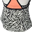 Nike  swim tank Black White animal Tankini Top Racer Back Neon Accents Size small Photo 4