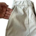 Wild Fable  Women’s S Wide Leg Faux Leather Cargo Pants Light Beige Cream Pull On Photo 3