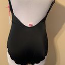 Vanilla Beach  black scalloped cheeky one piece Photo 4