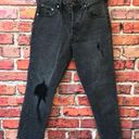 by the way. Black  Revolve Distressed High Waisted Straight Leg Jeans Photo 0