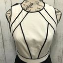 White House | Black Market  Graphic Sleeveless Sheath dress Size 2P Black & Ecru Photo 4