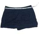 CAbi  100% cotton navy eyelet skort with side zip closure; style# 5111; size 6 Photo 5