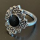 Onyx Vintage black  S925 silver plated ring size 7 Photo 2