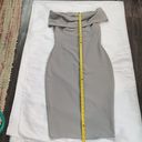 Boohoo  Gray Off Shoulder Cut Out Dress Size 10 Hourglass Photo 3