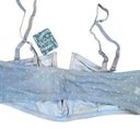 Free People  Blue Bra Sierra Bandeau Bralette The Rain Swiss Dot Pastel Sz M, NWT Photo 4