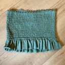 We The Free  Size medium green smocked cropped tube top summer Photo 2