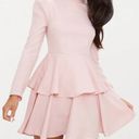 Pretty Little Thing High Neck Tiered Skater Dress Photo 0