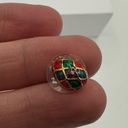 Joan Rivers  Faberge Egg Multicolor Stud Earrings Jewel Tone Photo 2